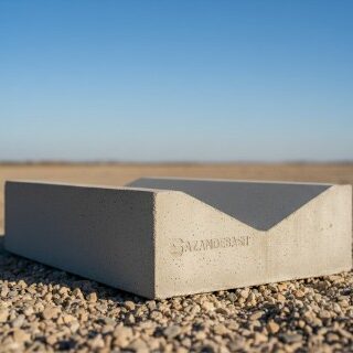 قطعه بتنی کانیوو پیش‌ساخته با مقطع V شکل جهت هدایت آب‌های سطحی و دور ریزی فاضلاب شهری (V-shaped precast concrete gutter for surface water management and urban drainage)