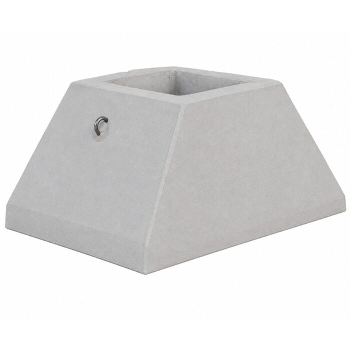 فونداسیون پیش ساخته دیوار بتنی مدل دفنی گلدانی دارای قلاب فولادی جابجایی (Precast concrete wall foundation buried cup model with steel lifting hooks)