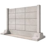 دیوار پیش ساخته بتنی دو رو نما با ضخامت ۱۲ سانتی متر و فونداسیون اختصاصی ارگ (Double-sided precast concrete wall with 12 cm thickness and exclusive Arg foundation)