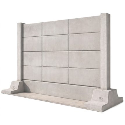 دیوار پیش ساخته بتنی دو رو نما با ضخامت ۱۲ سانتی متر و فونداسیون اختصاصی ارگ (Double-sided precast concrete wall with 12 cm thickness and exclusive Arg foundation)